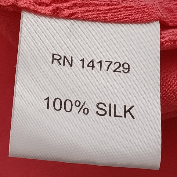 Zoe & Sam 100% Silk Short-Sleeve Blouse - Picture 10 of 14